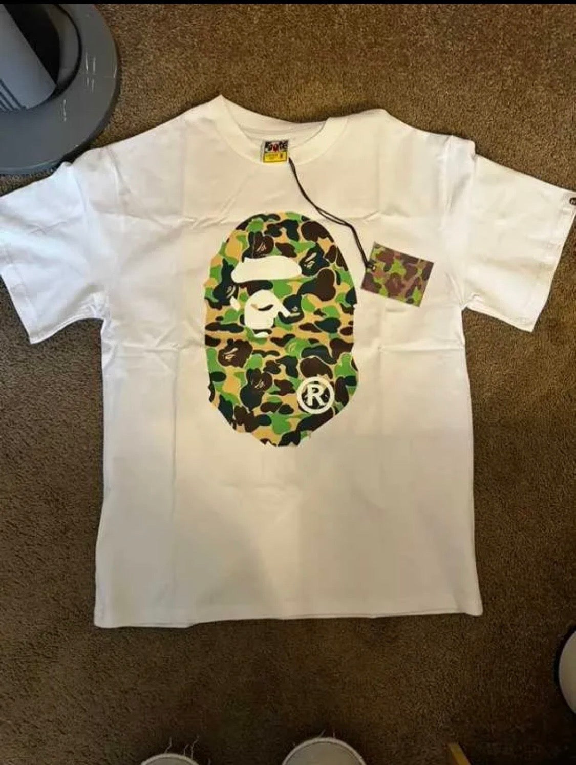 Bape White Tee Camo